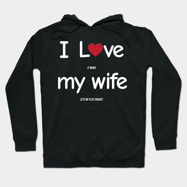 Funny Indian Pakistani Wife Husband Quote Cricket Joke Hoodie by alltheprints